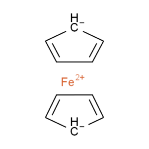 Fe2 +和（C5H5-）2